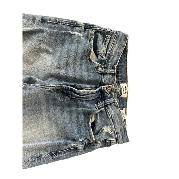 Kensie Distressed Jeans Size 0/25 Vintage Luxe The Slim Straight Medium Wash - Picture 7 of 11